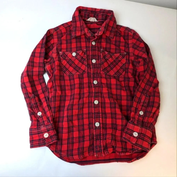 Lands End Plaid Button Front Shirt / Small - Picture 1 of 4